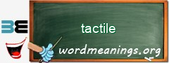 WordMeaning blackboard for tactile